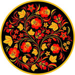 古典圆形背景花纹
