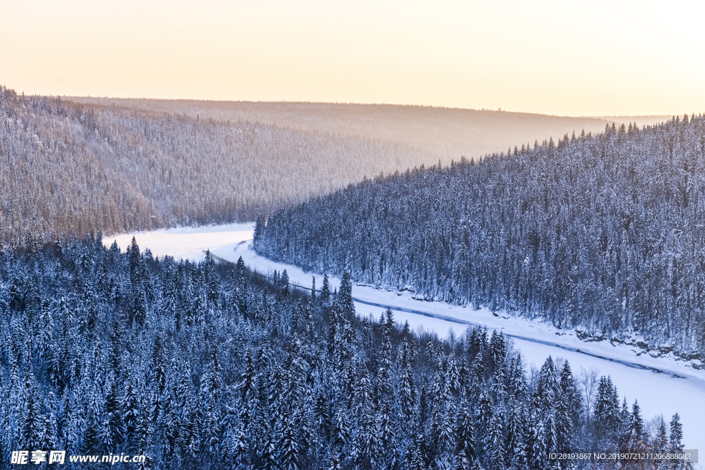 冬季森林旅游风景