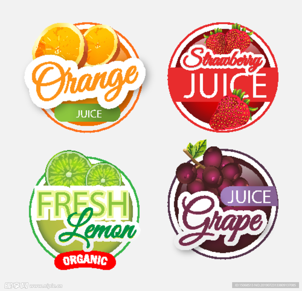 水果果汁标签
