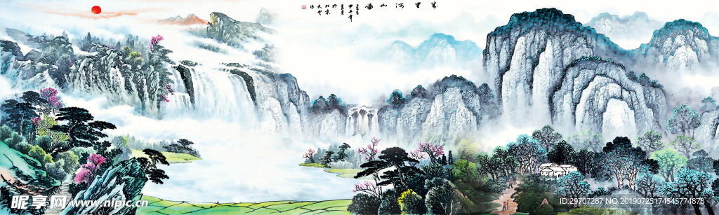 背景山水