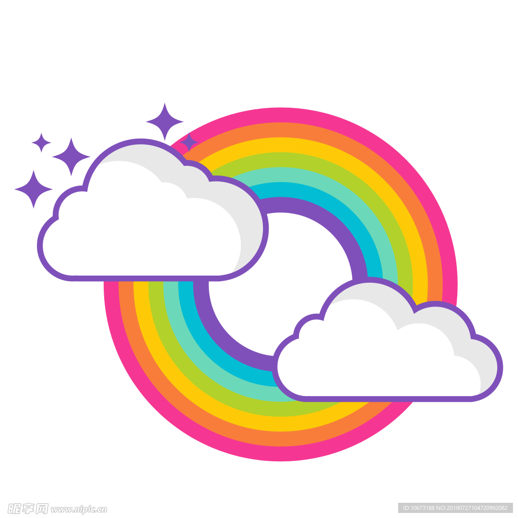 卡通彩虹