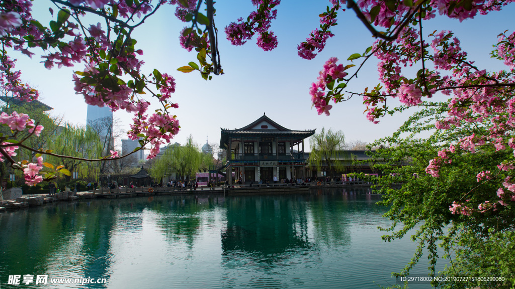 桃花風(fēng)景畫