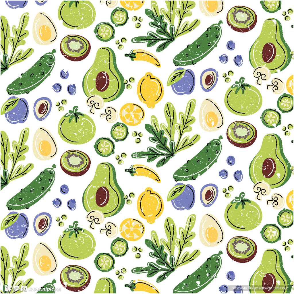 蔬菜花纹图案