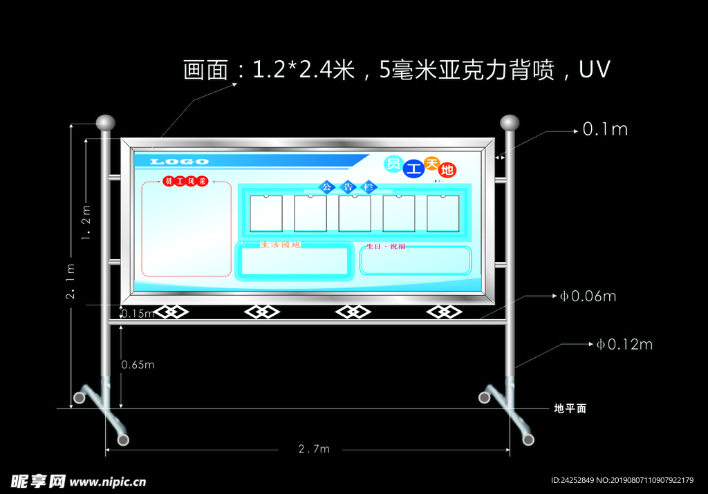 不锈钢展板