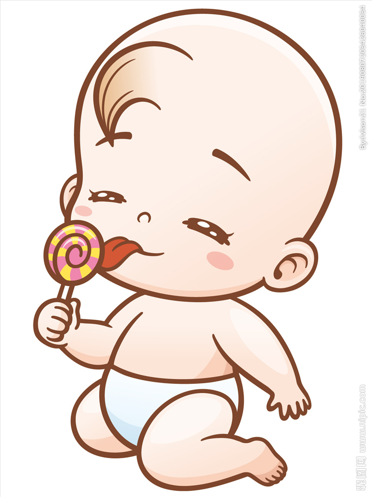 婴儿吃糖果