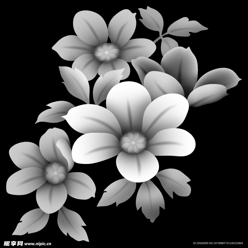 花草浮雕圖