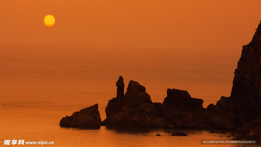 海邊夕照