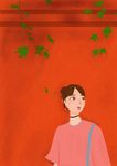 紅墻日系少女