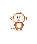 手绘卡通可爱小猴子