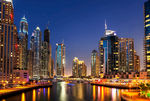 迪拜港口  夜景   建筑