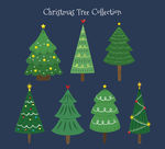 7款彩绘花纹圣诞树