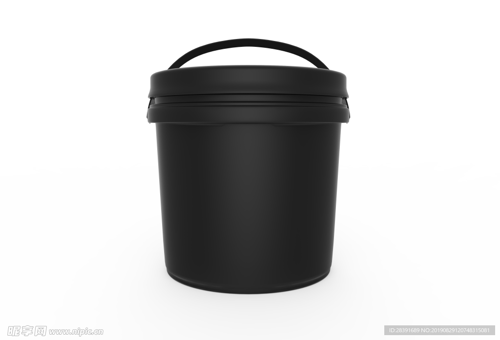 黑色塑料桶精修