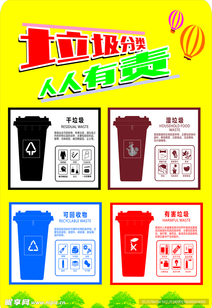 垃圾分类宣传海报