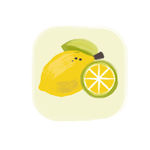 黄色柠檬插画