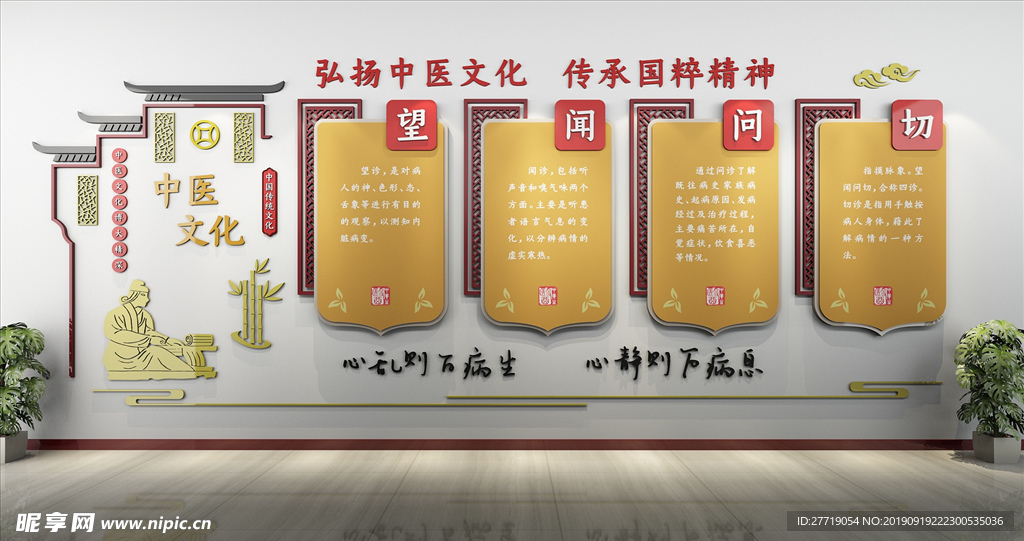 中医文化墙展板