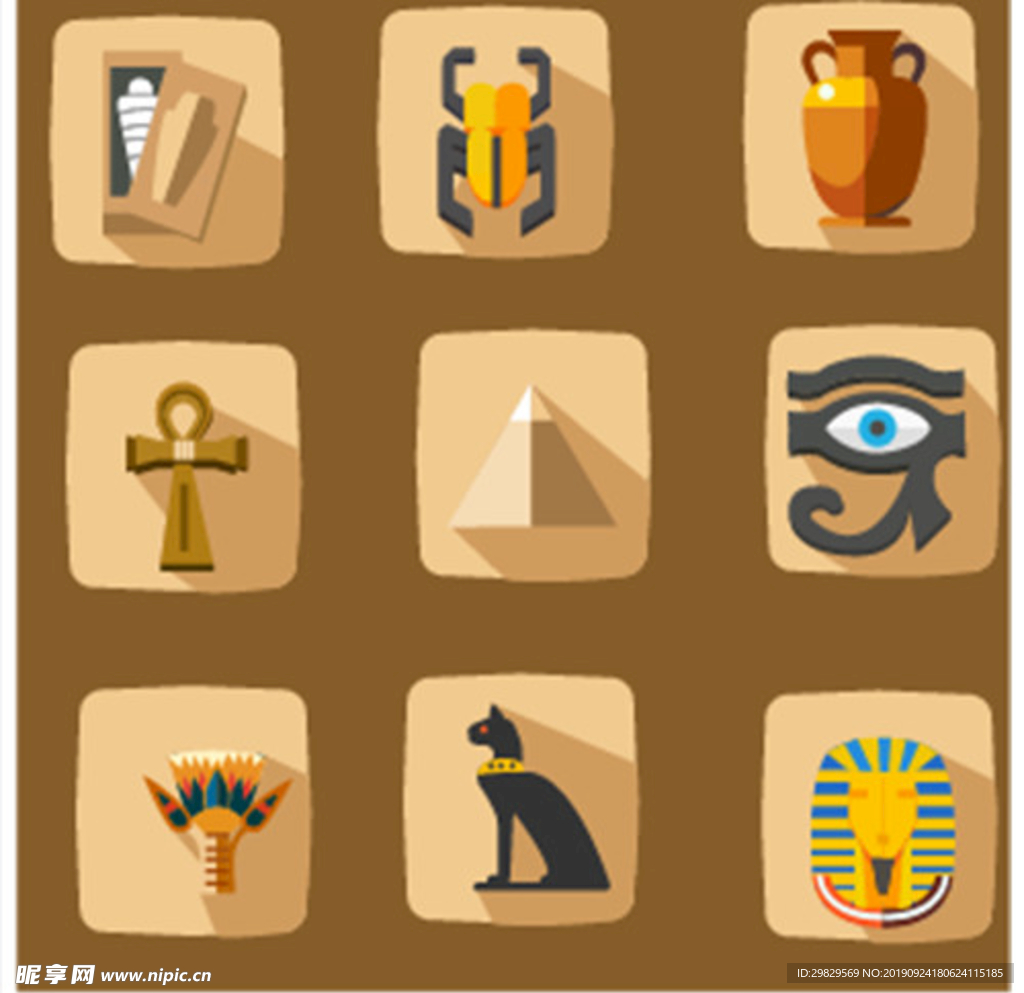 埃及 卡通 手机图标
