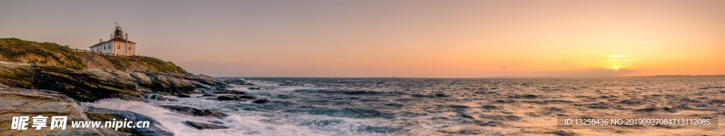 海邊建筑風(fēng)景夕陽(yáng)海水