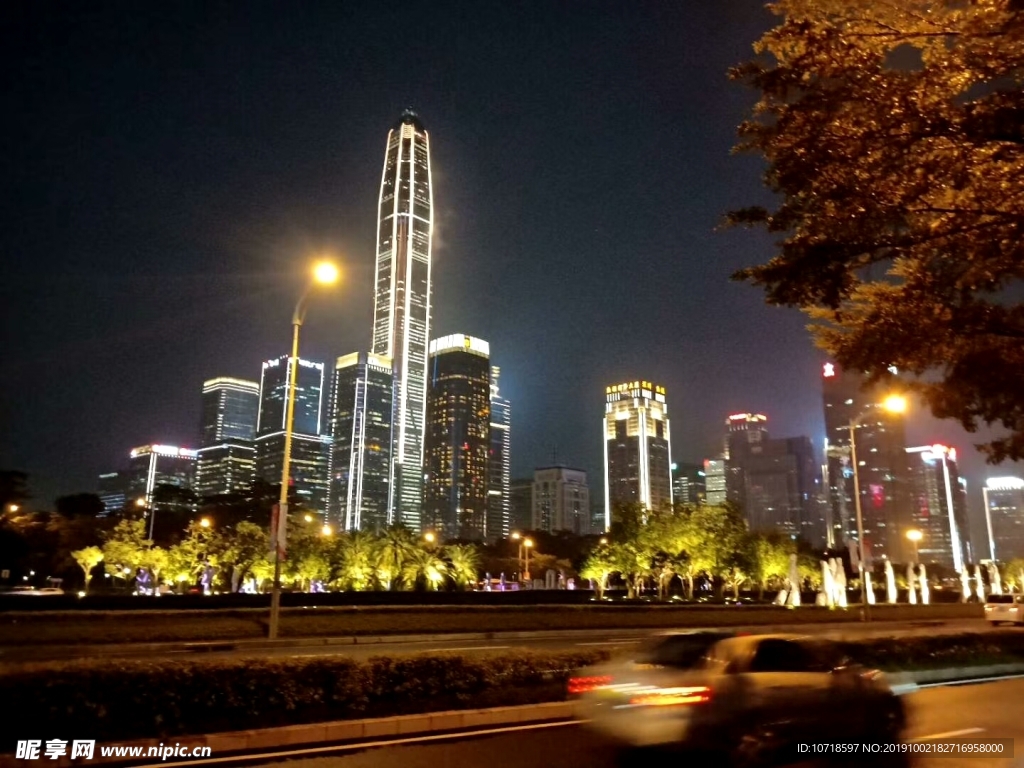 夜景煙花美景