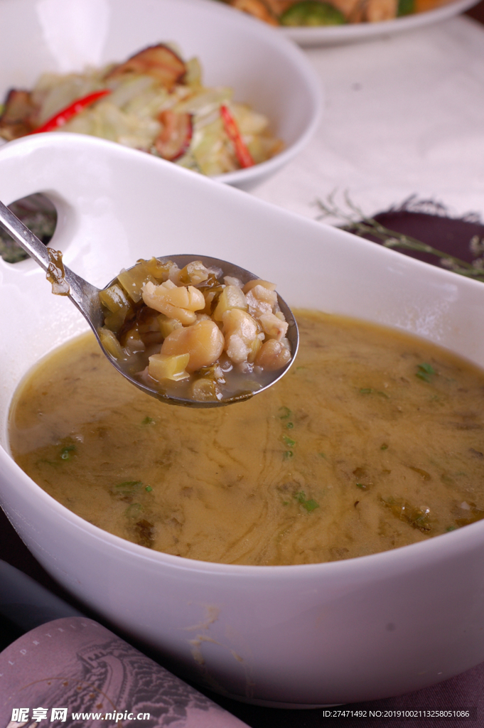 酸菜豆湯