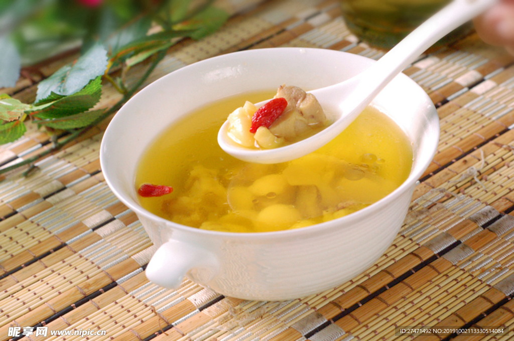 湯白果雞肉湯