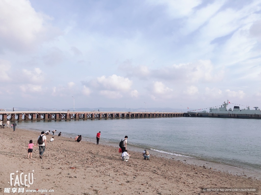 劉公島的海邊