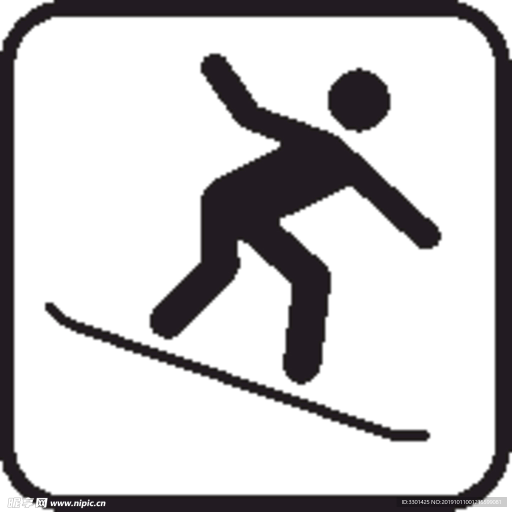 运动图标系列 滑雪比赛图标