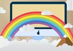 创意电脑彩虹风景