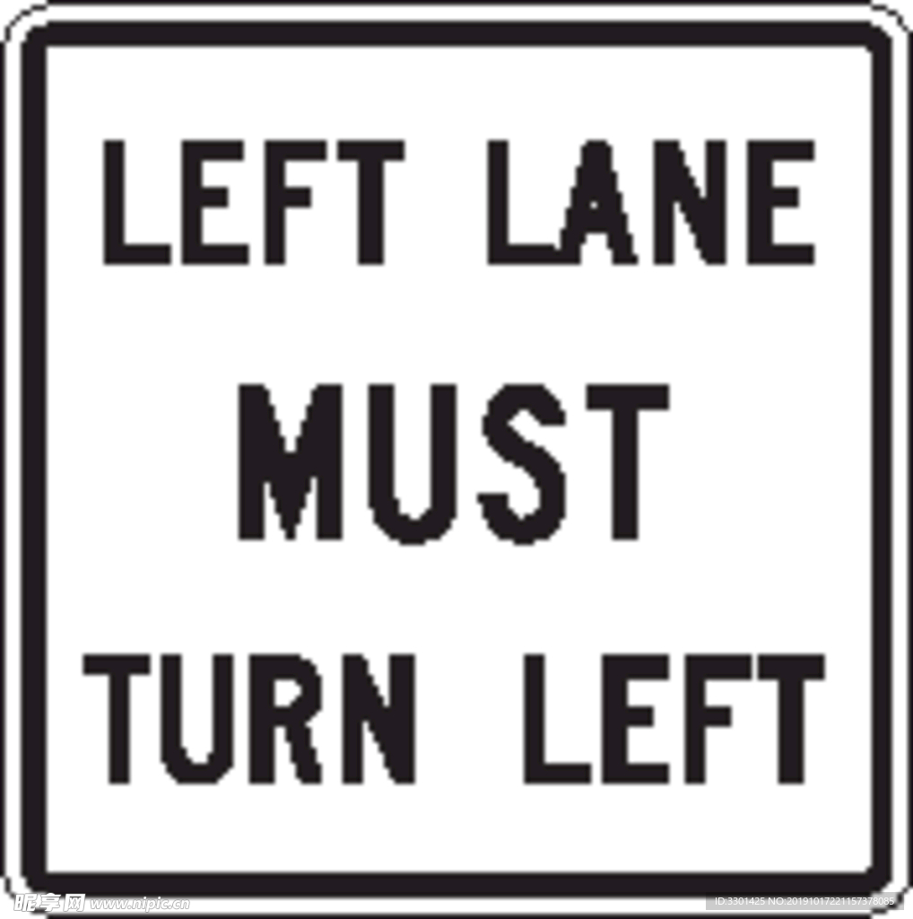 交通图标系列  向左转图标