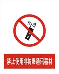 禁止使用非防爆通讯器材