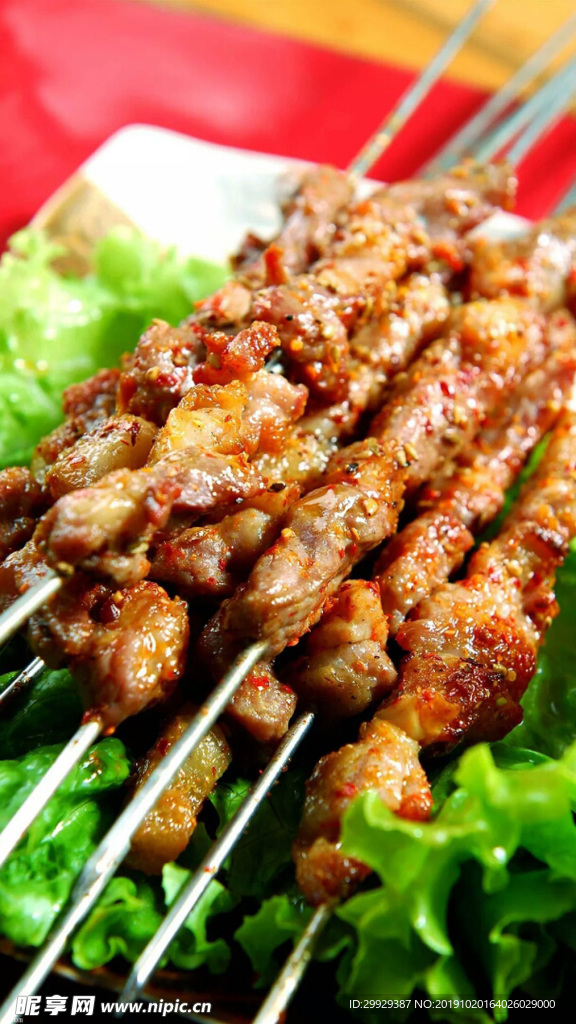 生菜烤肉串