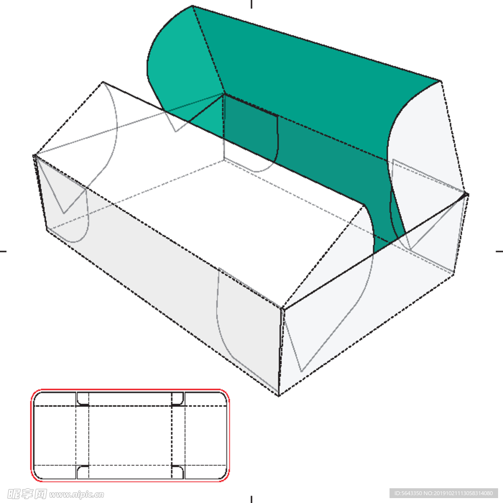包装盒设计图 个性礼盒 效果图