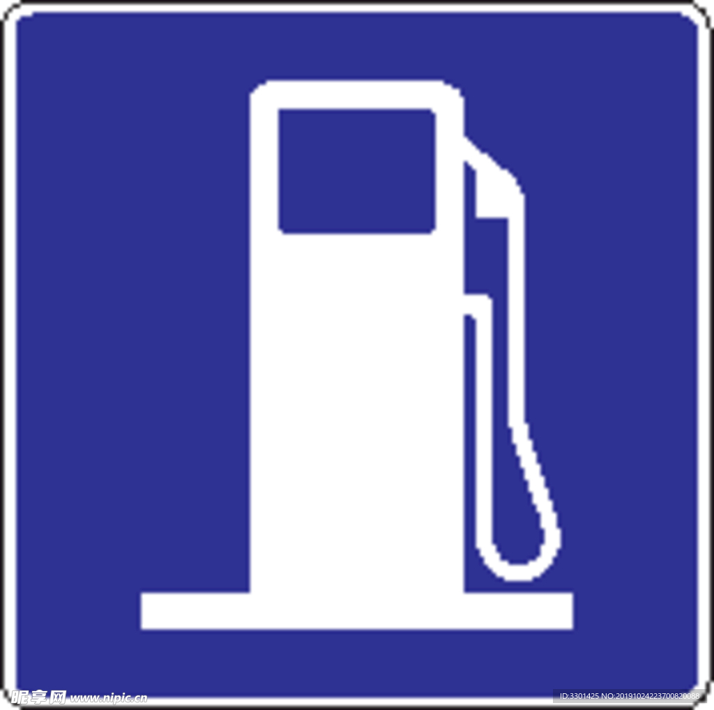 外国交通图标 汽车加油站图标