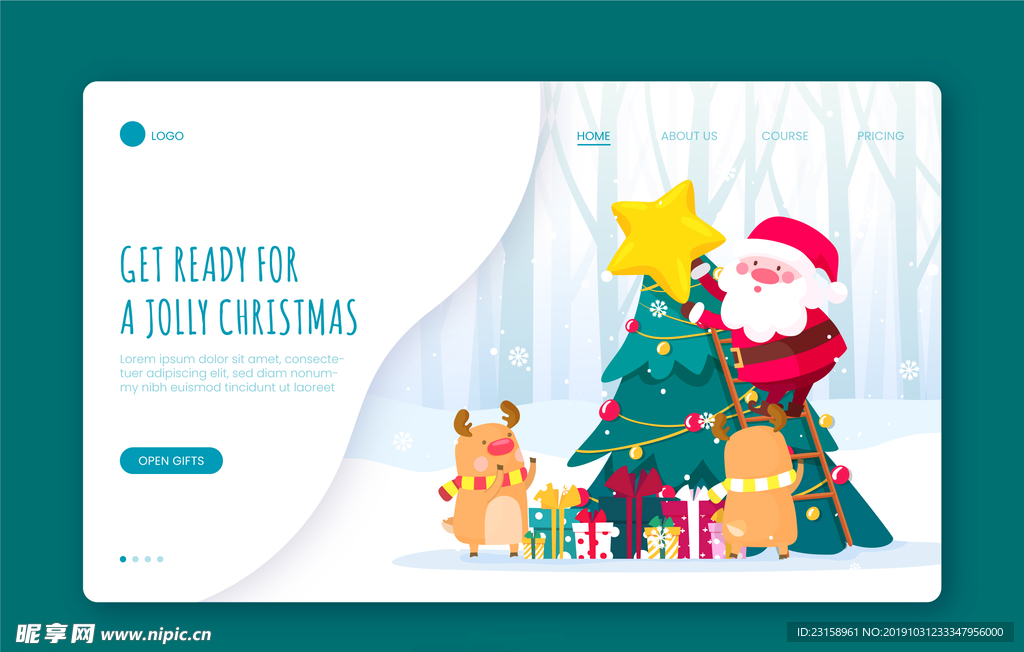 圣诞节网页模板