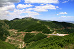宁夏六盘山 天空 绿色自然景色