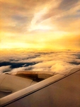 飞机夕阳