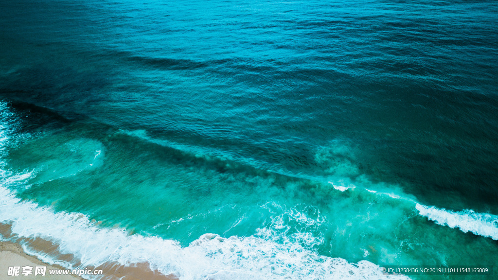 大海沙灘浪花風(fēng)景海水
