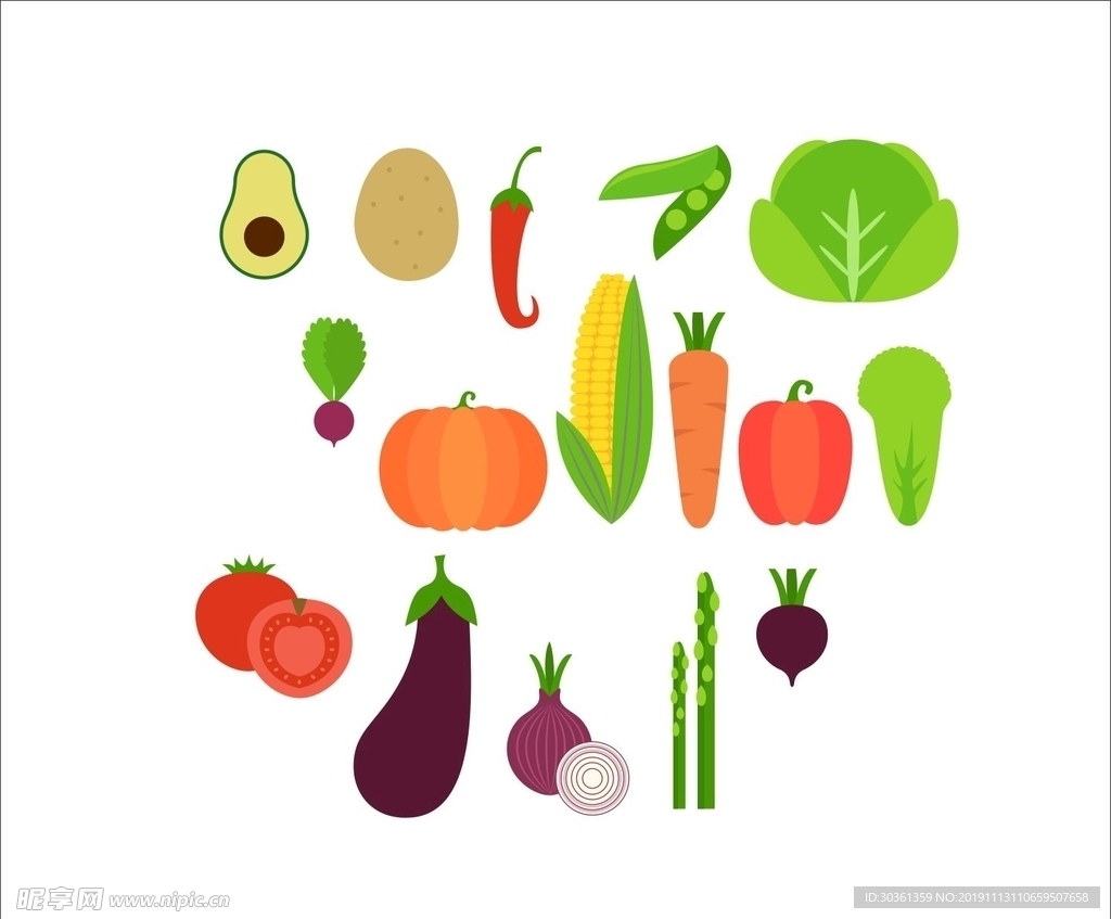卡通蔬菜    矢量图