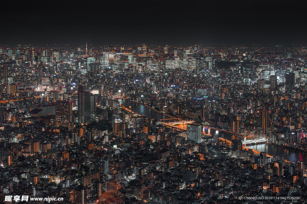 城市的夜景