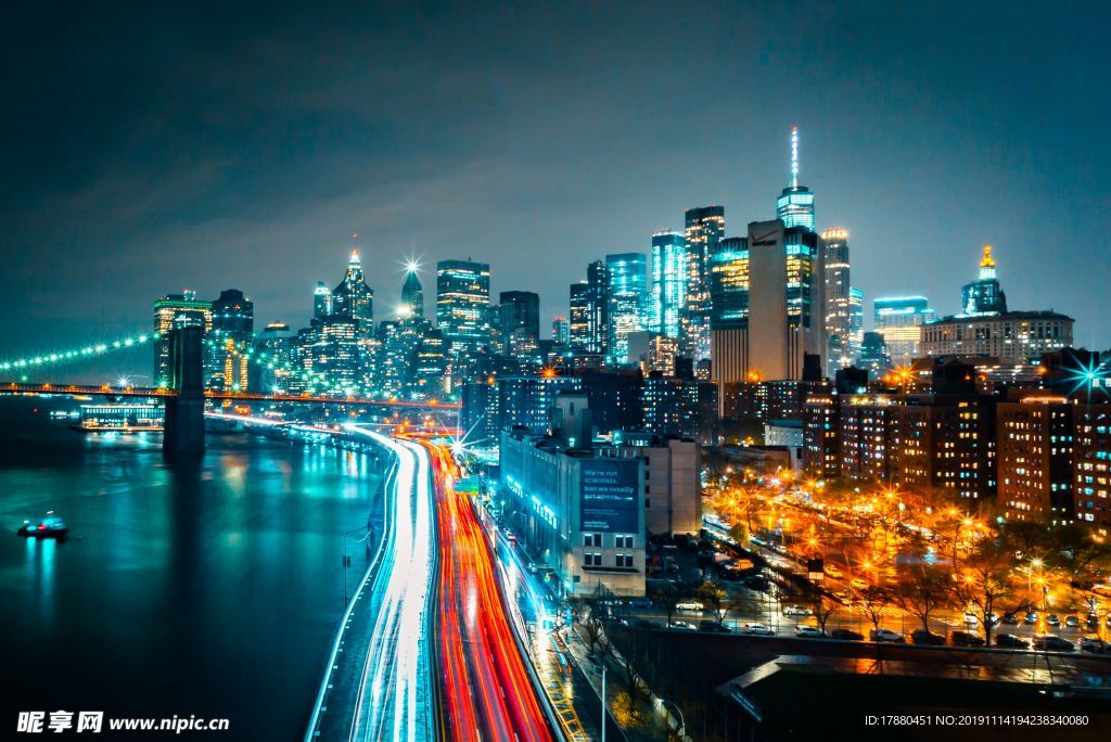 城市的夜景