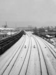 冬天铁路风景摄影素材背景