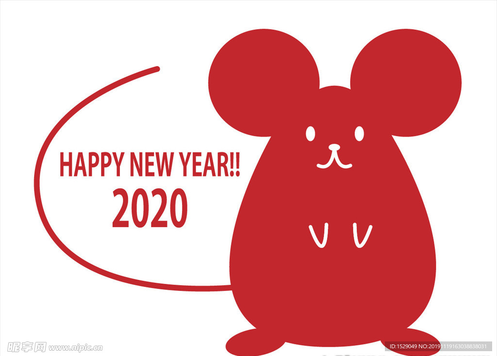 卡通2020鼠年