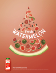 果汁广告 西瓜汁海报