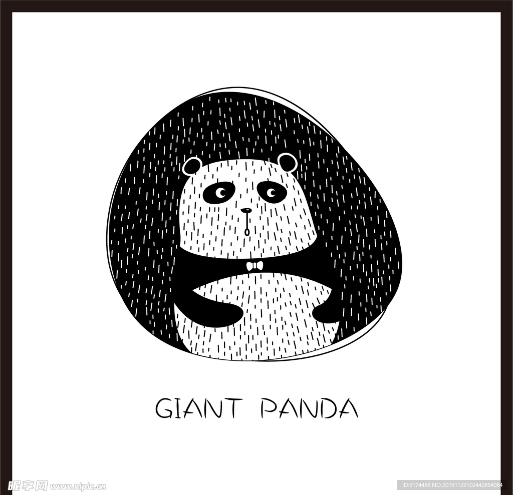 装饰画 卡通熊猫