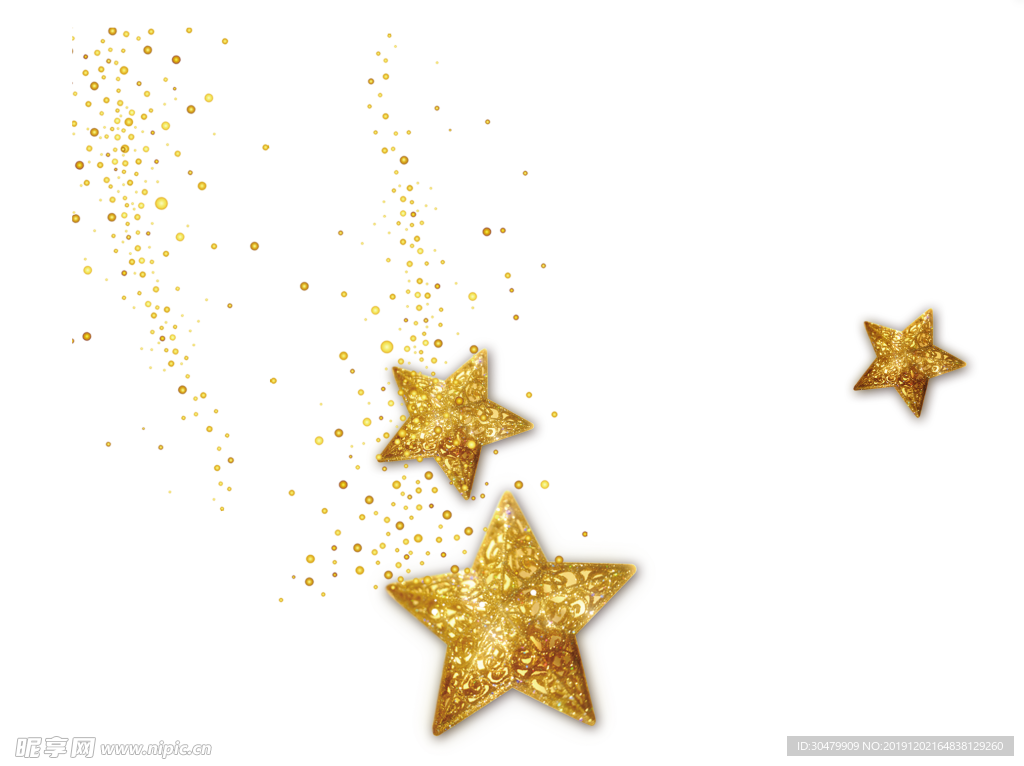 金色裝飾星星