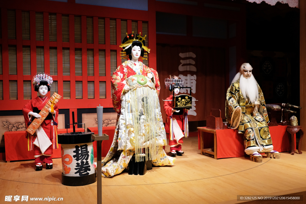 日本歌舞伎人偶模型