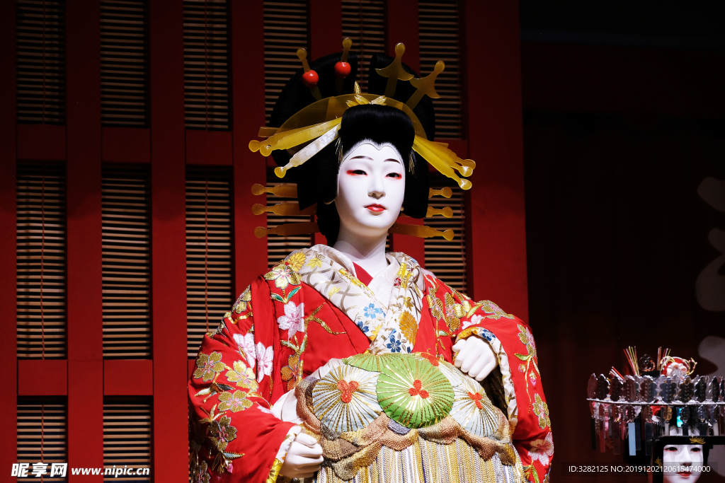 日本歌舞伎人偶模型舞台
