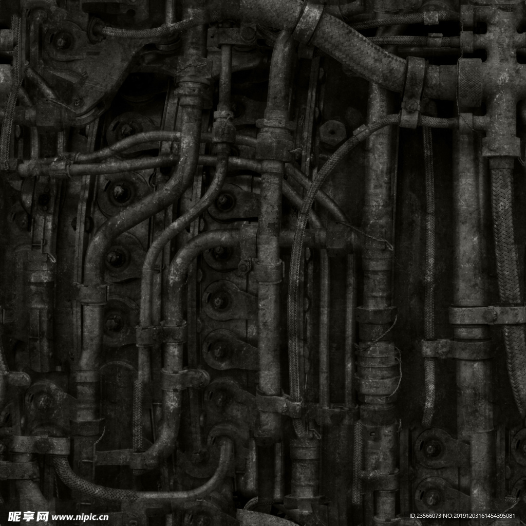 工業(yè)機械廢墟背景