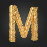 金属质感立体字母M