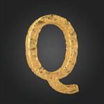 金属质感立体字母Q