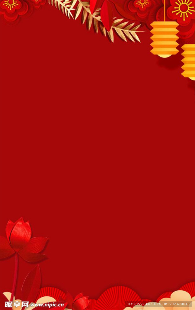 紅色過年喜慶背景